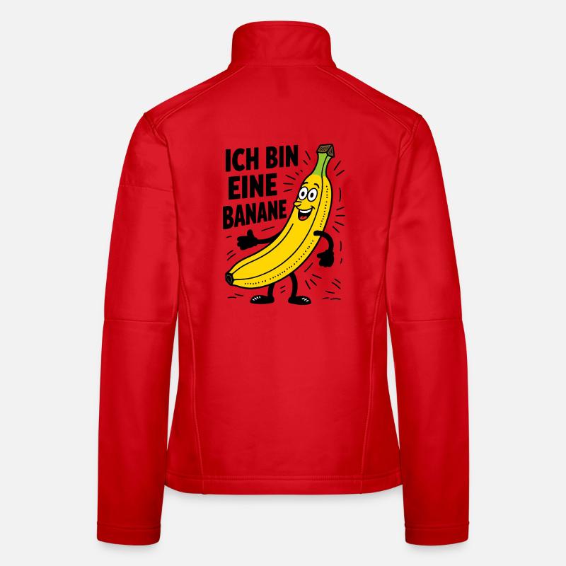 Costume de banane Fruit Bananes Bananes Fruit de Carnaval Veste en tissu softshell Femme