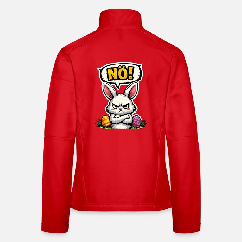NÖ Hase Comic Ostern Geschenk Frauen Softshelljacke