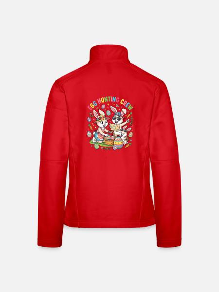 Famille Hoster Bunny - Collecteur d’œufs - Veste en tissu softshell Femme - rouge - Dos