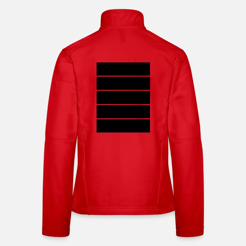 Minimalist horizontal lines Women's Softshell Jacket