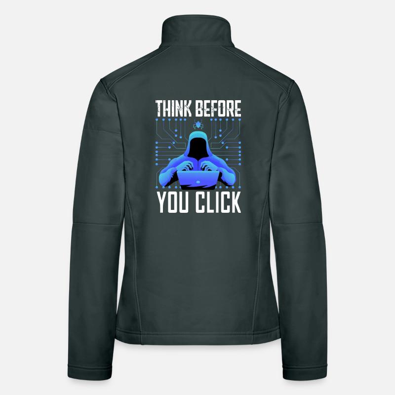 Hacker-Hacker-Hacker-Programmierer Linux Cybersicherheitsdaten Frauen Softshelljacke