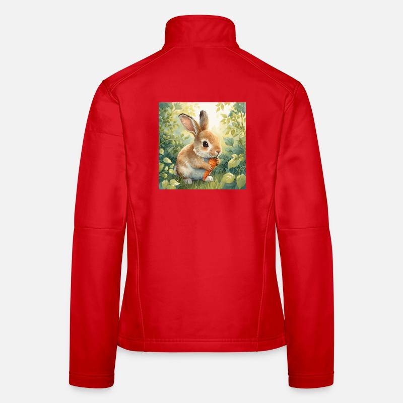 Petit lapin mignon Veste en tissu softshell Femme