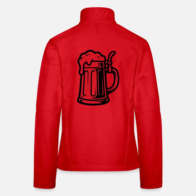 Bierkrug Symbol Bier Frauen Softshelljacke