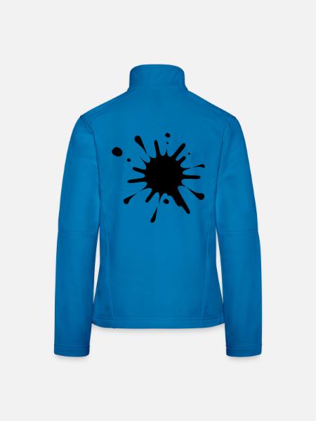Farbspritzer-Bild* - Frauen Softshelljacke - Rot - Hinten
