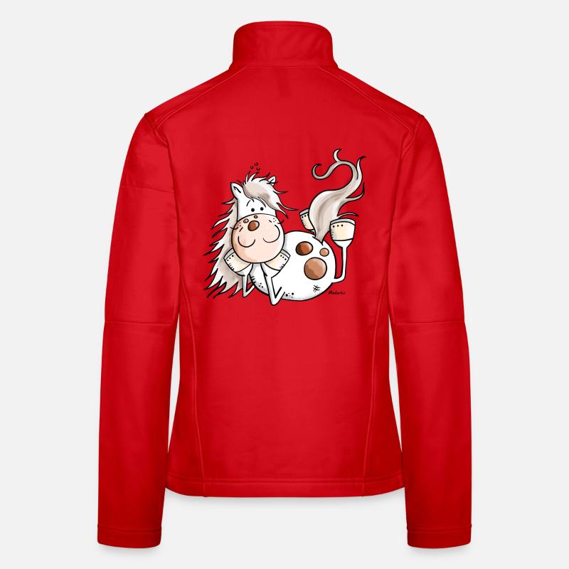 Mignon Cheval Veste en tissu softshell Femme