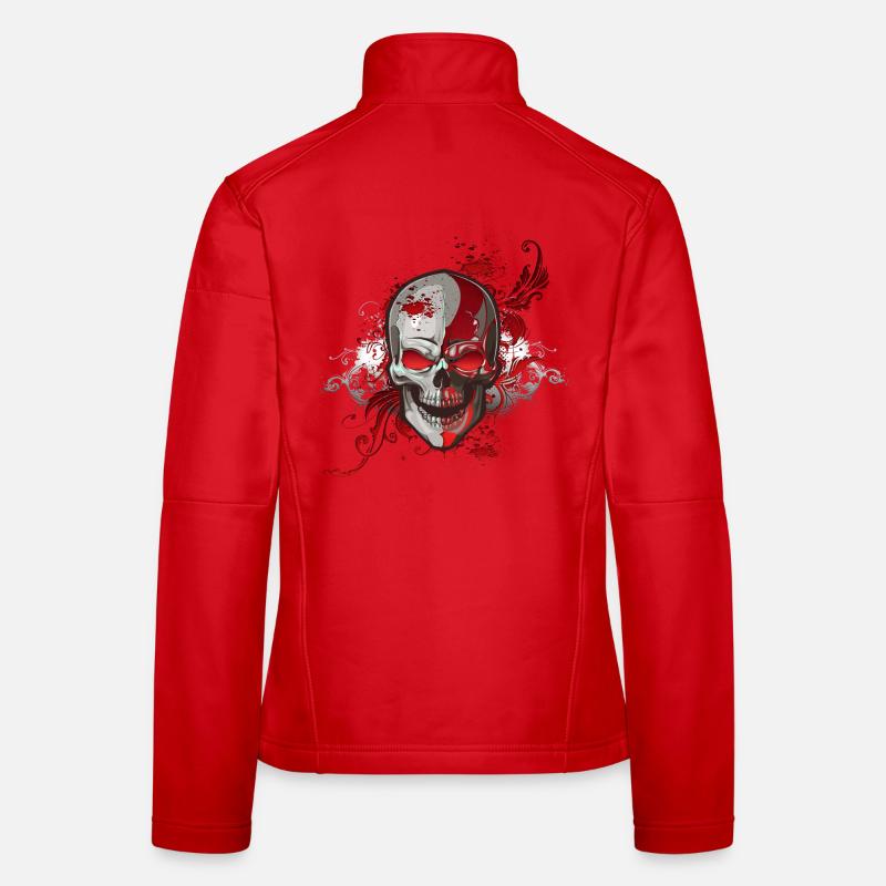 Red skull Women's Softshell Jacket