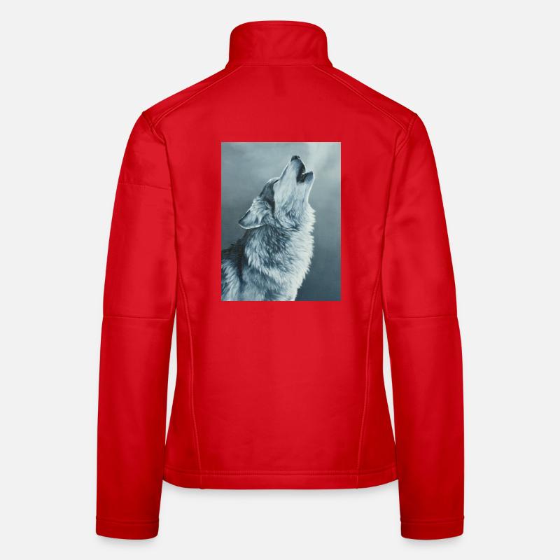 Loup gris Veste en tissu softshell Femme