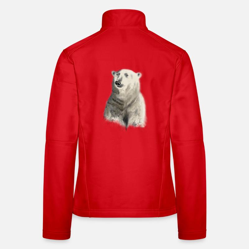 ours blanc Veste en tissu softshell Femme