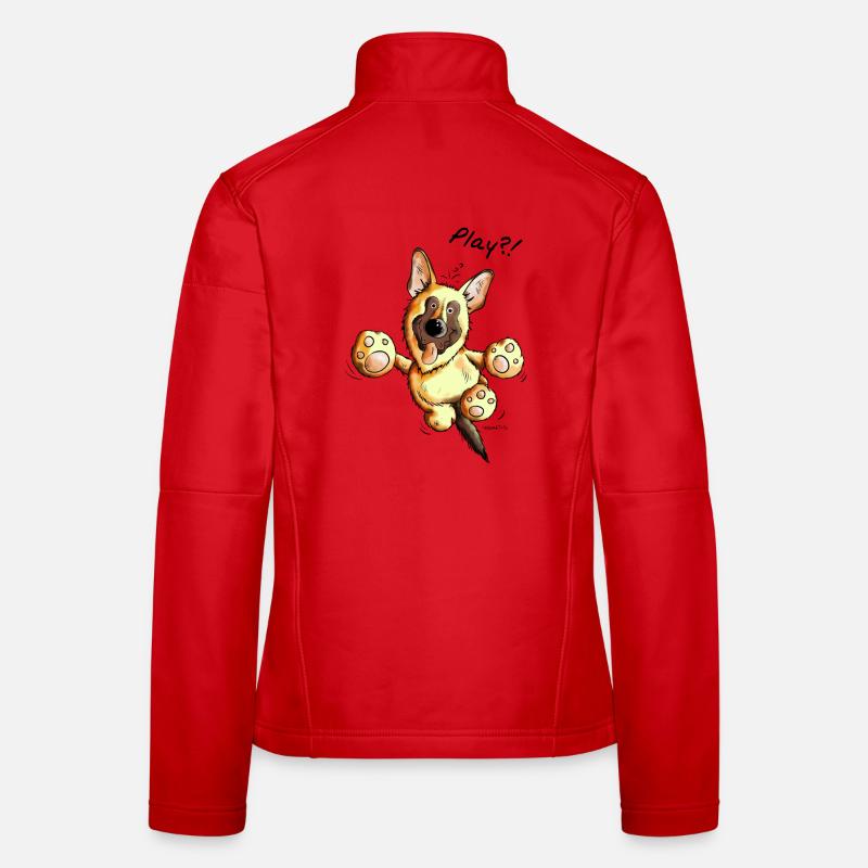 German Shepherd Play - Dog - Dogs - Gift Women's Softshell Jacket