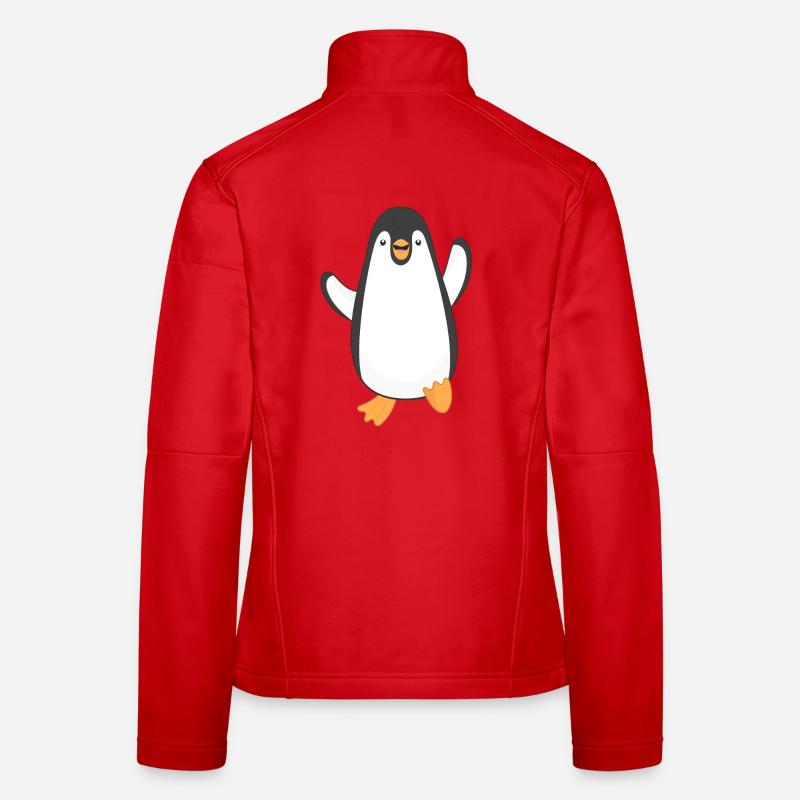 Pinguin Pinguine - Frauen Softshelljacke - Rot