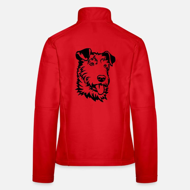 Tête de terrier irlandais Veste en tissu softshell Femme