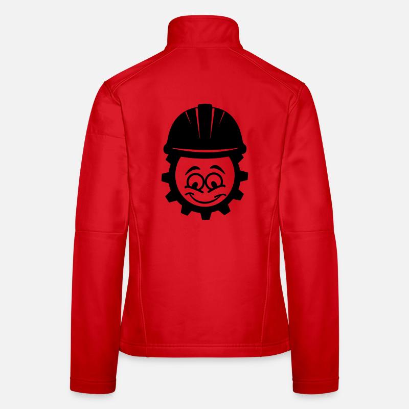 Mechaniker mit Helm Frauen Softshelljacke