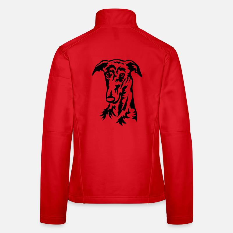 Galgo Kopf Frauen Softshelljacke