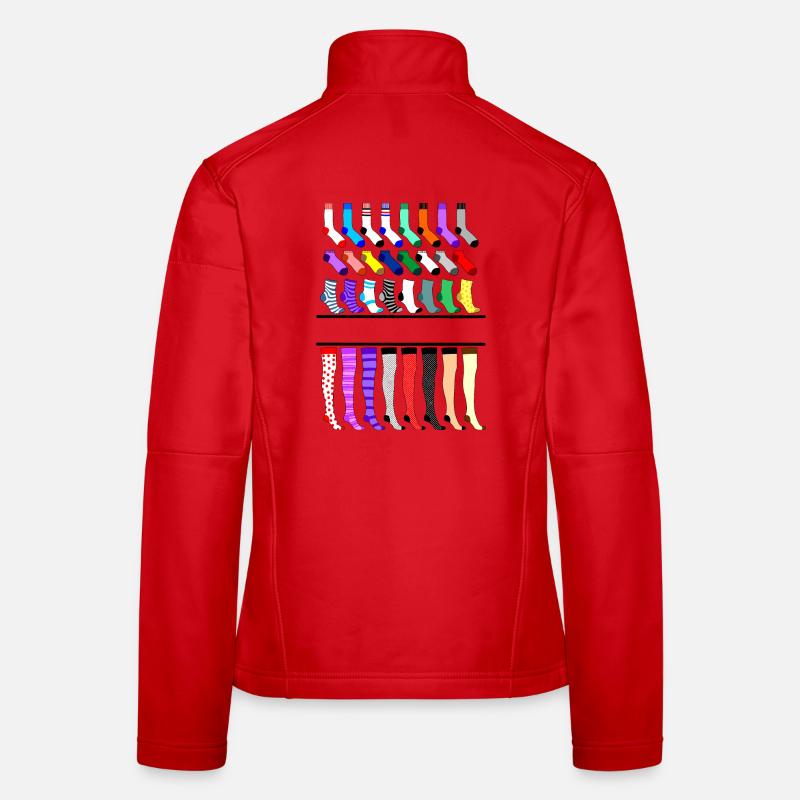 Socken, Strümpfe, Strumpfhosen Logo - Frauen Softshelljacke - Rot