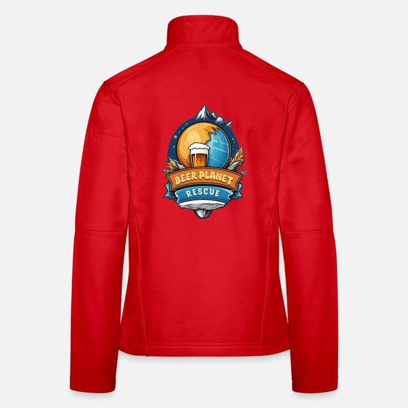 Bier Planet Retten Frauen Softshelljacke
