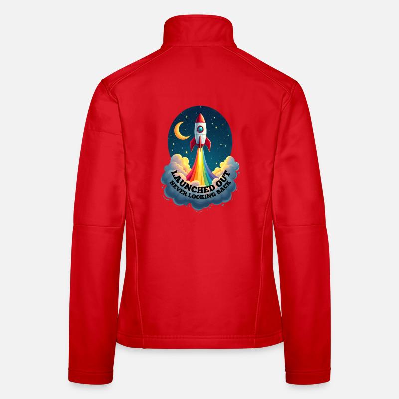 Launched Out - Never Looking Back, Gay Getting Out Women's Softshell Jacket