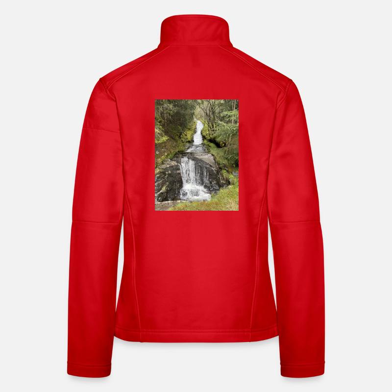 Conception de cascade de parc naturel Veste en tissu softshell Femme