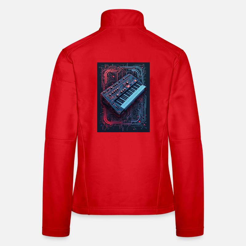 Futuristic synthesizer design Women's Softshell Jacket