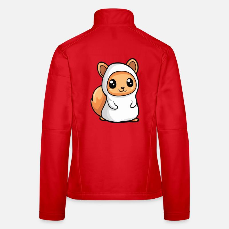 Squirrel Halloween Ghost Women's Softshell Jacket
