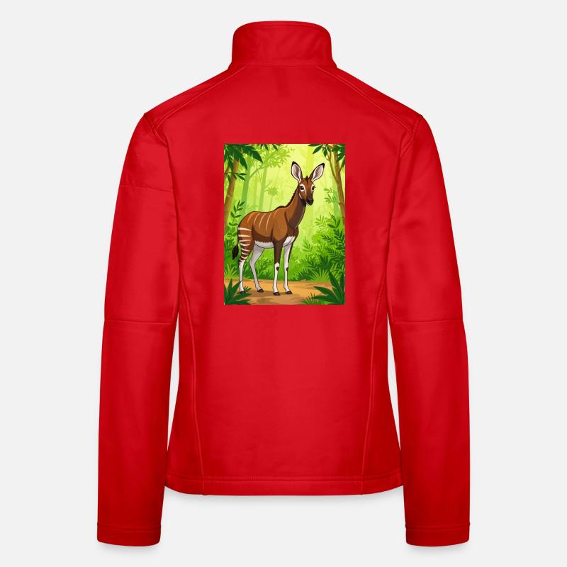 The mysterious rainforest creature with zebra Women's Softshell Jacket