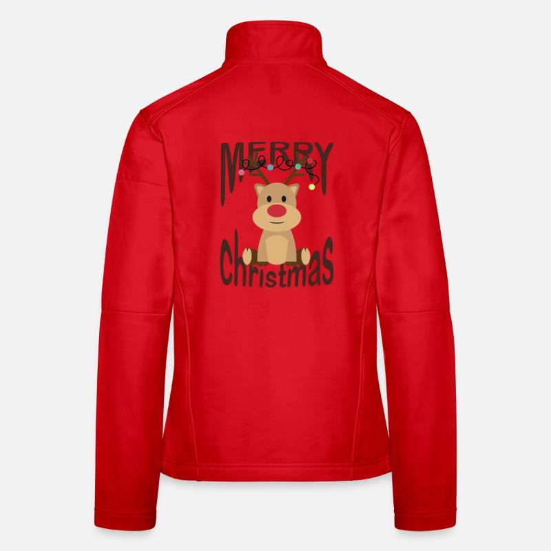 Joyeux Noël Renne Veste en tissu softshell Femme