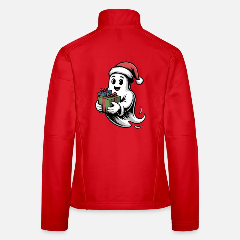 Weihnachtsgeist mit Geschenk Veste en tissu softshell Femme