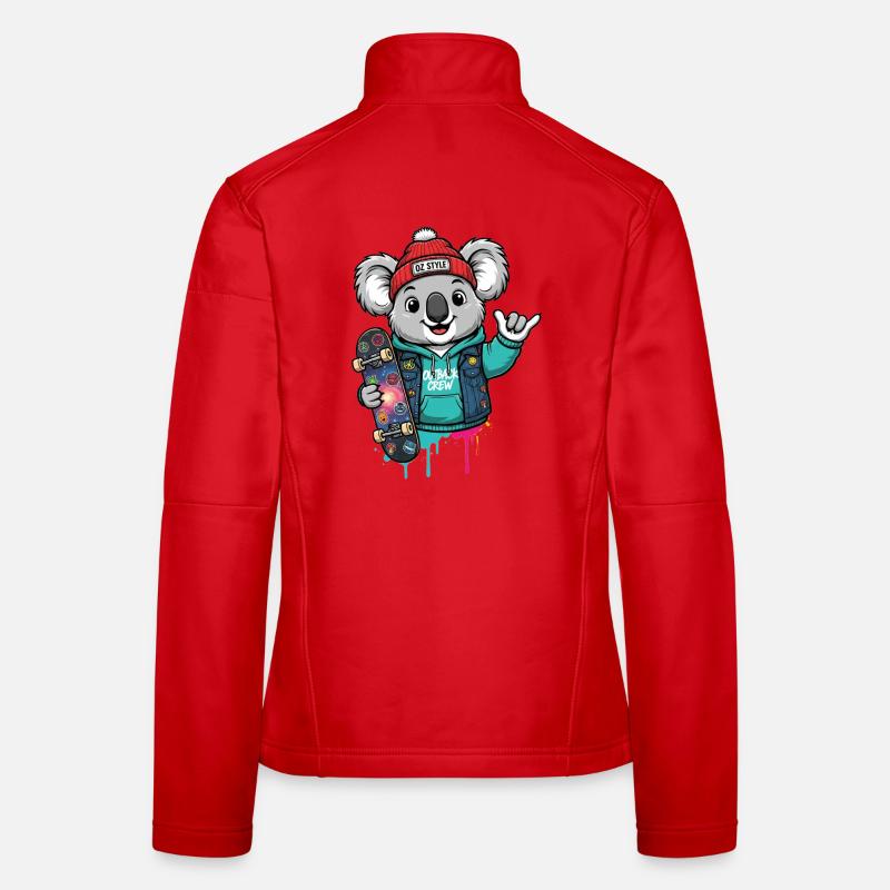 Koala Skate Sweat à Capuche Style Oz Veste en tissu softshell Femme