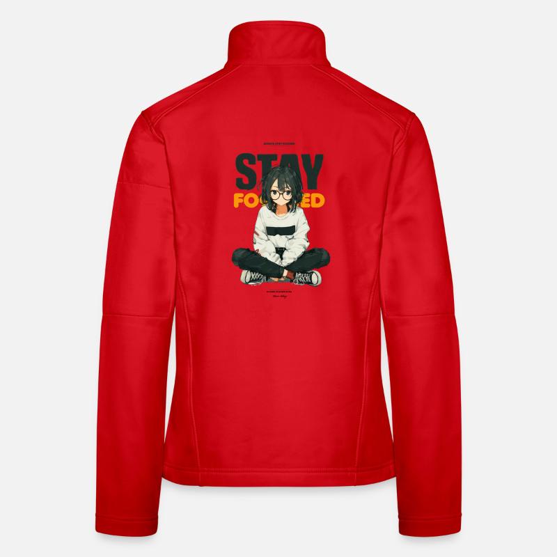 Restez concentré - Style anime Veste en tissu softshell Femme