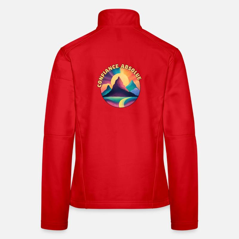 Absolute Trust Regenbogenberge - Frauen Softshelljacke - Rot