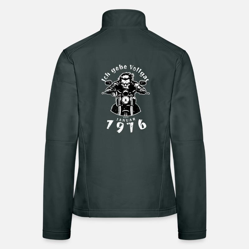 50th birthday I've been going full throttle since 01/1976 Women's Softshell Jacket
