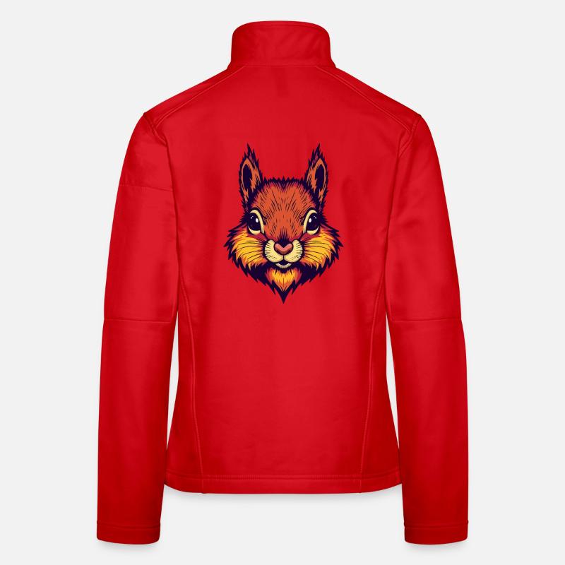 Bright autumnal squirrel Women's Softshell Jacket