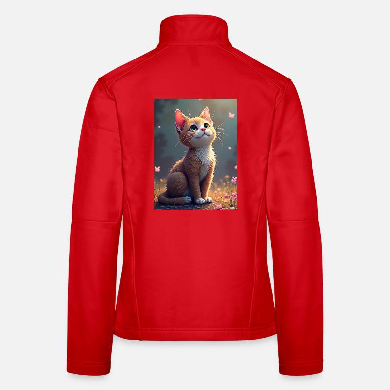 chaton_mignon - Women's Softshell Jacket - red