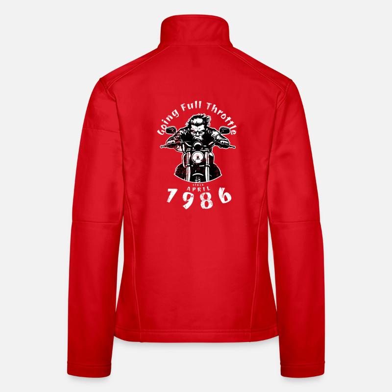 40. Geburtstag Going Full Throttle Since 04/1986 Women's Softshell Jacket