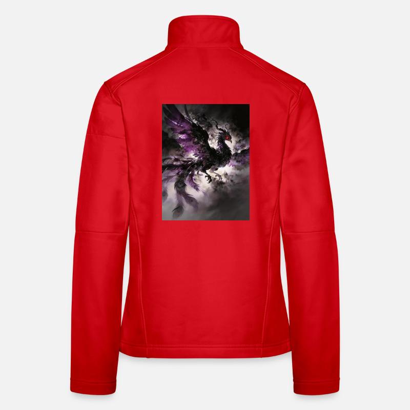 Der dunkle Phönix: Aufstieg der Dunkelheit - Frauen Softshelljacke - Rot