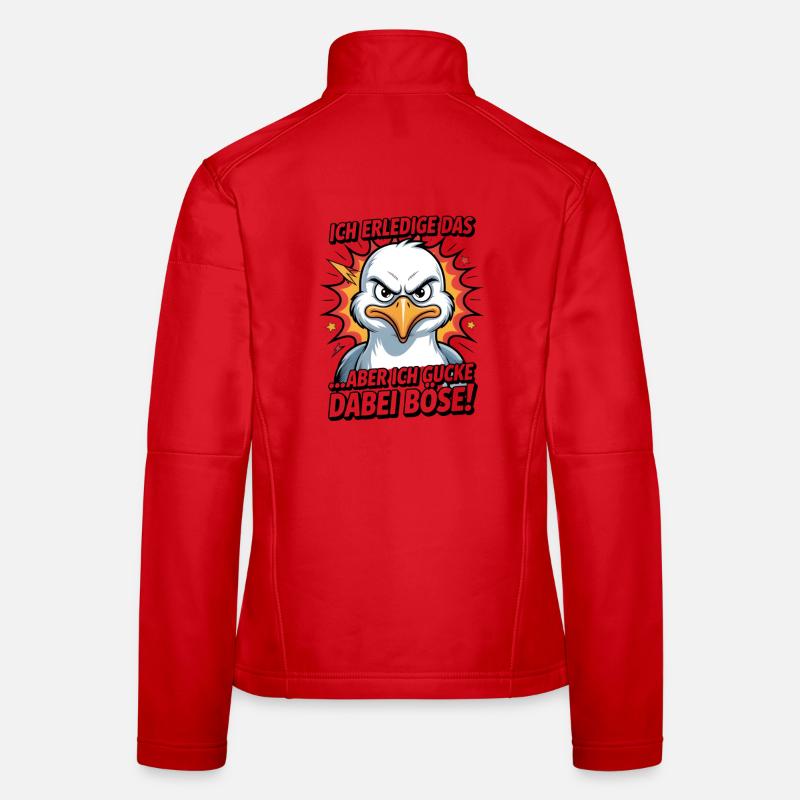 Ich mach das aber ich gucke dabei böse Möwe Frauen Softshelljacke