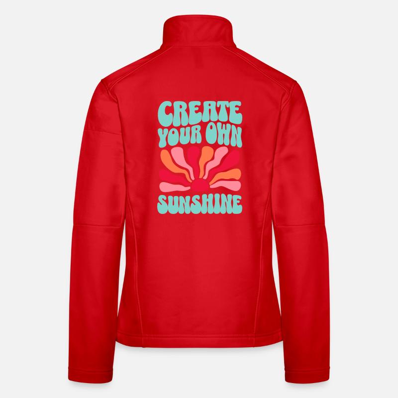 Erschaffen Sie Ihr eigenes Sonnenscheinbild Frauen Softshelljacke