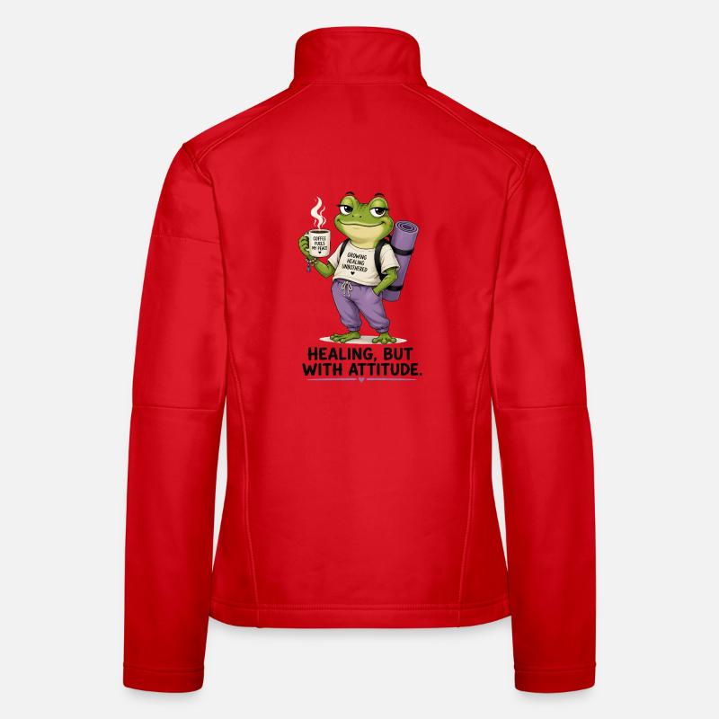 Healing Attitude Frog Tee Women's Softshell Jacket