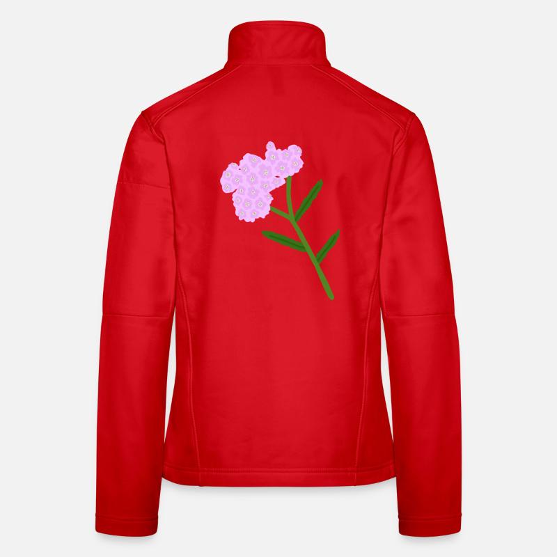 Grappe de fleurs d’achillée pastel Veste en tissu softshell Femme