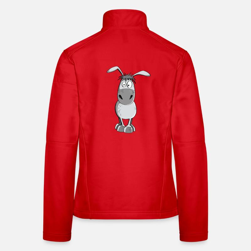 Funny Gray Donkey - Animals - Comic Women's Softshell Jacket