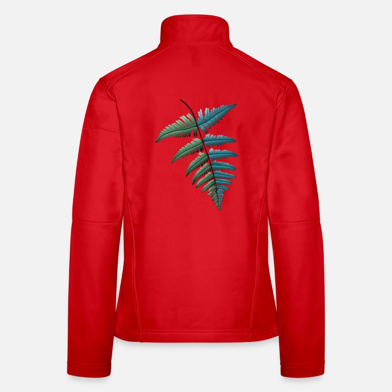 Farn Farnblatt - Frauen Softshelljacke - Rot