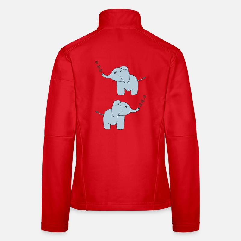 elefanten doppelt Frauen Softshelljacke