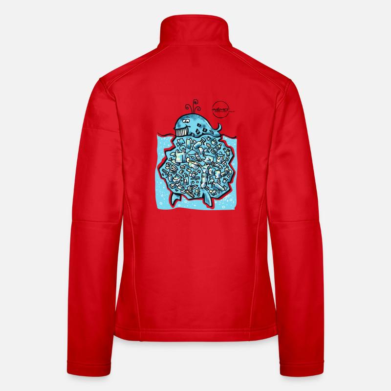 WhaleBerg von . Nemo - Frauen Softshelljacke - Rot