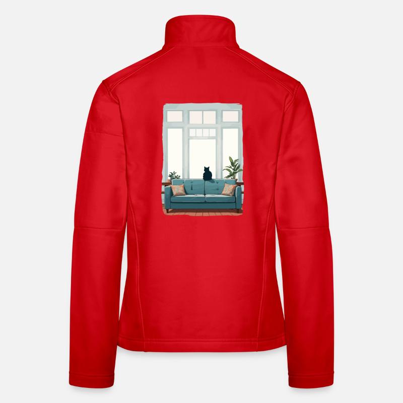 Chat seul à la maison Veste en tissu softshell Femme