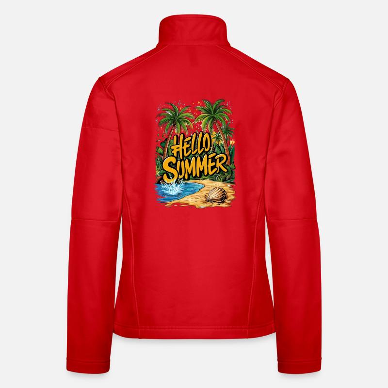 Summer tropical beach scene Women's Softshell Jacket