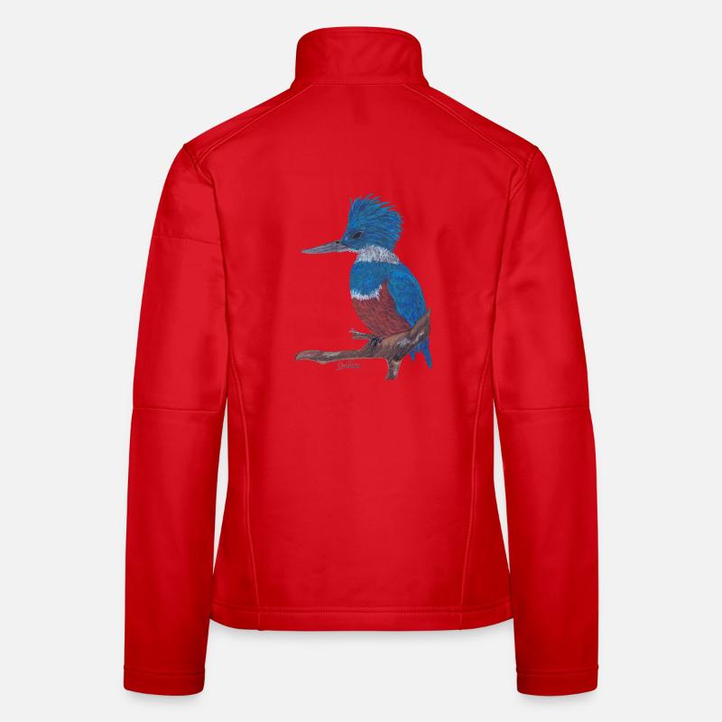 Ein charismatischer Eisvogel. - Frauen Softshelljacke - Rot