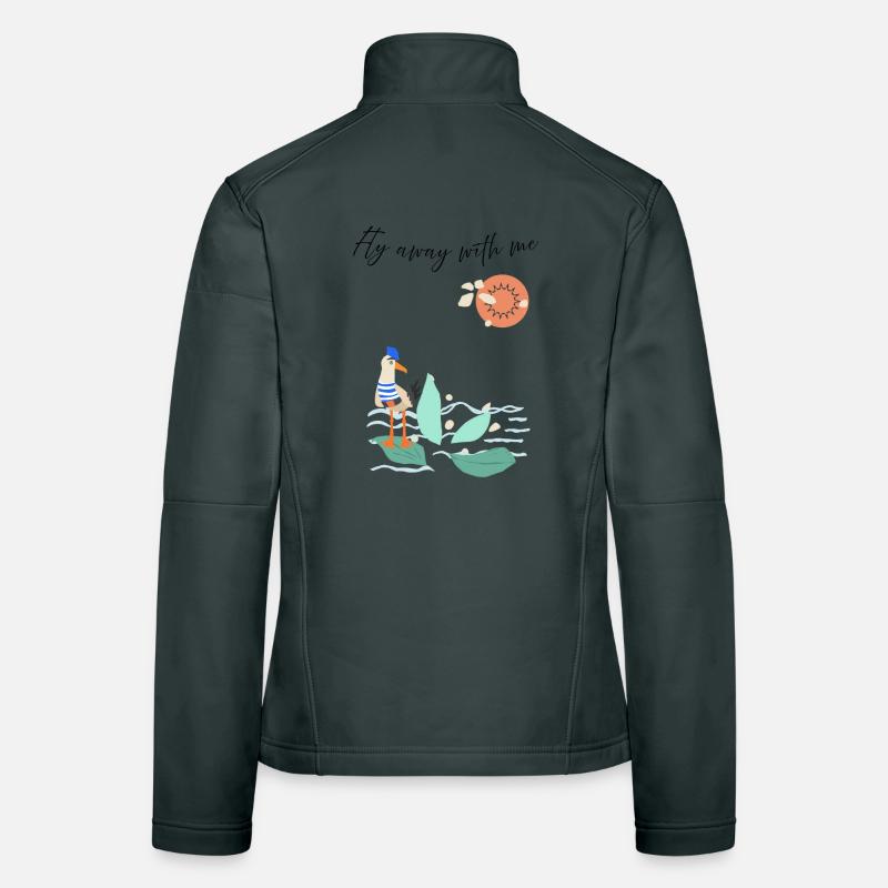 Oiseau côtier en vacances Veste en tissu softshell Femme