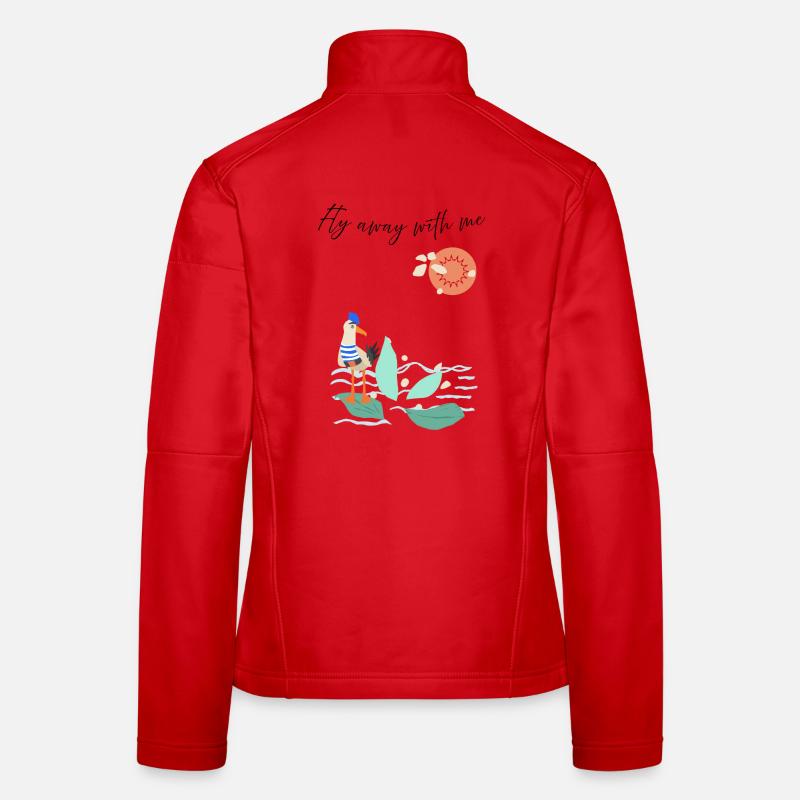 Oiseau côtier en vacances Veste en tissu softshell Femme