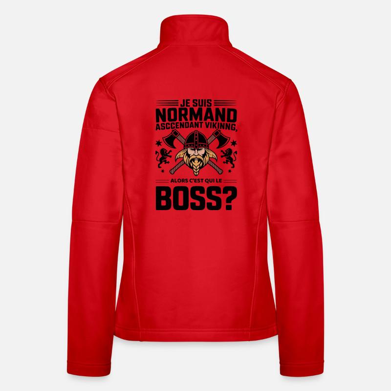Eindrucksvoller normannischer Wikinger Frauen Softshelljacke