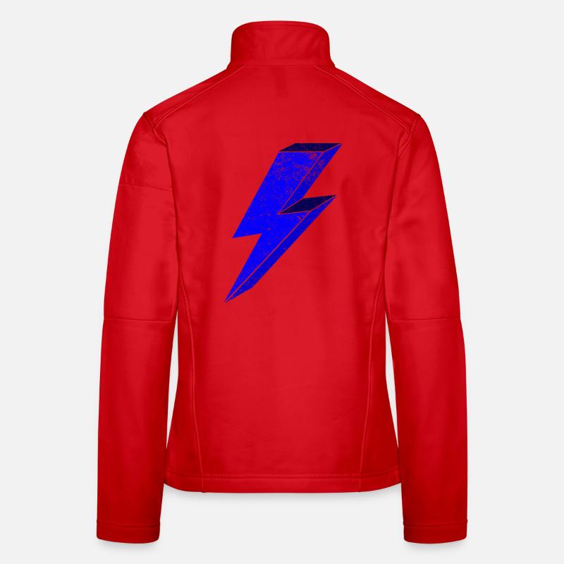 Blue lightning design for dynamism 3D Women's Softshell Jacket