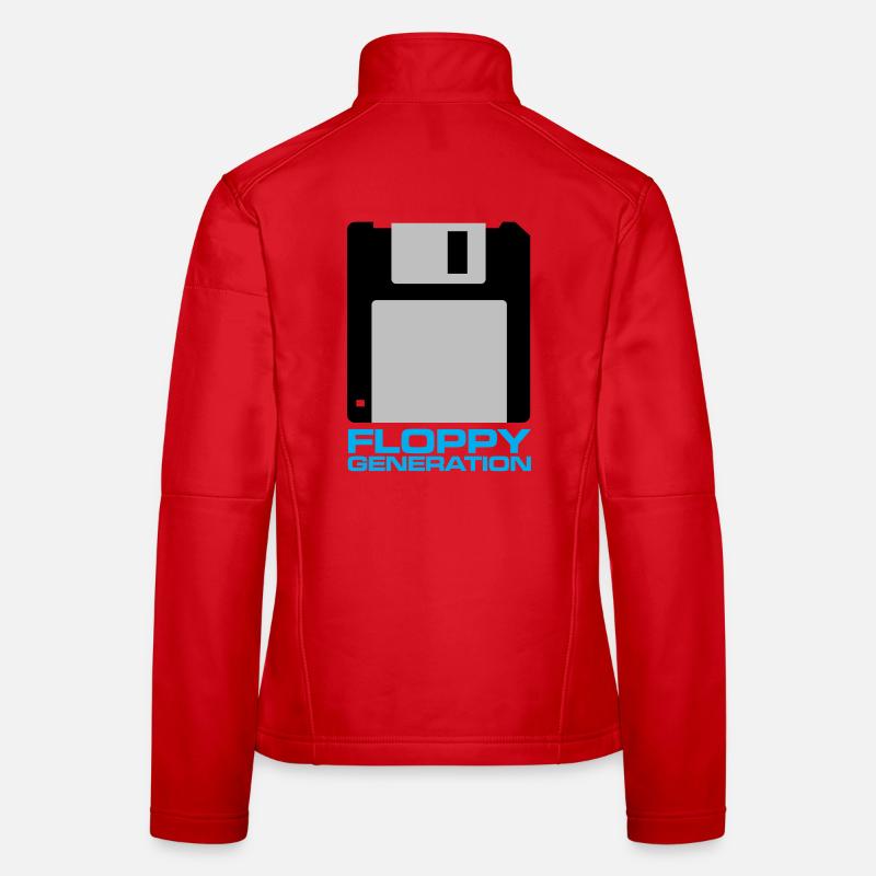 Diskette Generation 3.5 - Frauen Softshelljacke - Rot